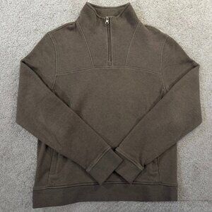 UNTUCKit Brown Quarter Zip Pullover Sweater Men’s Medium